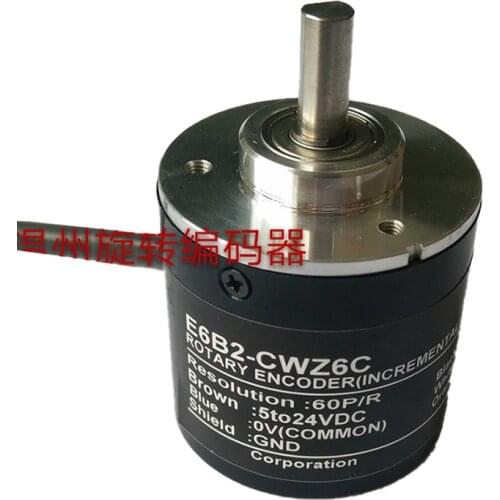 New Rotary Encoder E6B2-CWZ6C 60P/R Incremental 60PPR 5-24 VDC 3-PHASE NPN Output E6B2CWZ6C 60P/R