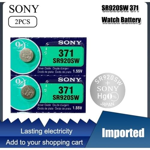 2pcs 371 battery SR69 SR920W SR920SW AG6 L921 605 620 280-31 280-51 Cell Button Watch Batteries Silver Oxide retail card