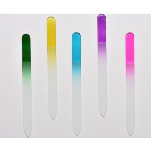 14CM Brand Design Durable Nail File Crystal Glass Buffer Nail Art Manicure Device Pro Tool For Manicure UV Polish Tool