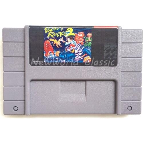 Pocky Rocky 2 USA Version for 16 bit Gray Video Game Cartridge Card For NTSC Game Player