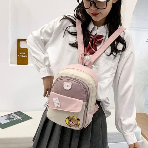 Small Backpack Women Ins Cute Multi-layer Shoulder School Bags for Teenage Girls College Waterproof Travel Bag Ladies Ruckpack