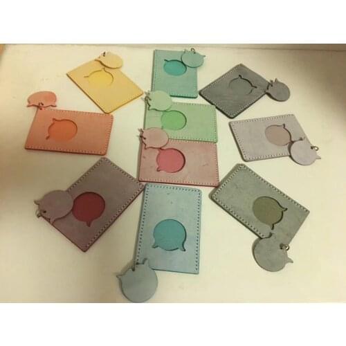 DIY leather craft card holder knife mould die cut template hand punch tool set