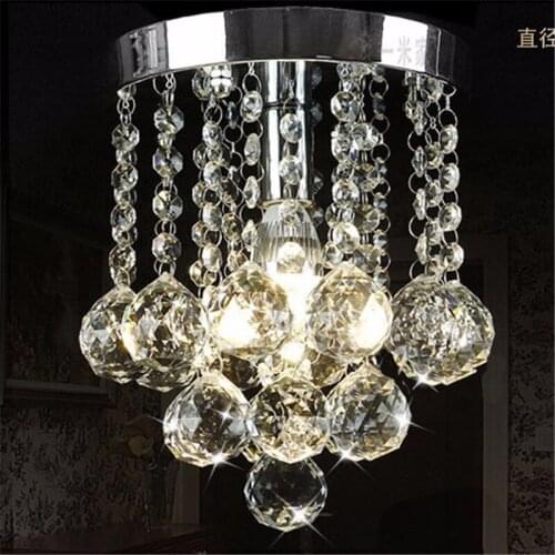 Modern E14 K9 Crystal 1 Ceiling Lamps 10W 110-240V Free Shipping 20*20*19 CM Crystal chandelier 1 Lights
