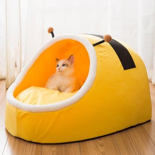 Warm Pet Slipper Cat Bed House Bed Foldable Cat Sleeping Mat Pad Nest Kennel Pet Bed Kitten Nest Pet Supplies Small Dog House