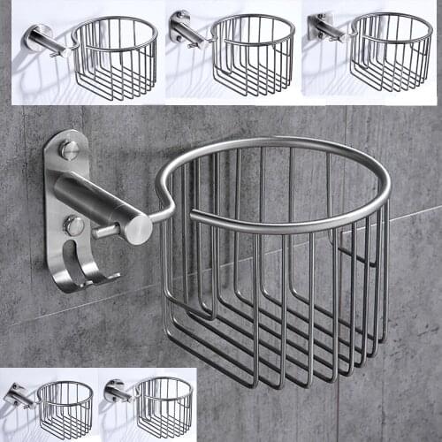 Bathroom Toilet Paper Rack Wall Mounted Organizer No-Drill Leachate Large Capacity Tissue Holder Hanging towels