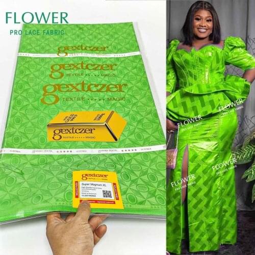 Green Shiny Printed Bazin Riche Lace Fabric For Mali French Men Or Women Party Clothing Original Basin Riche Brocade Lace Fabric