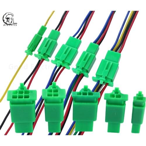 1Set 2.8mm motorcycle electric vehicle connector, connector 1P 2P 3P 4P 6P, male female butt plug, nylon flame retardant