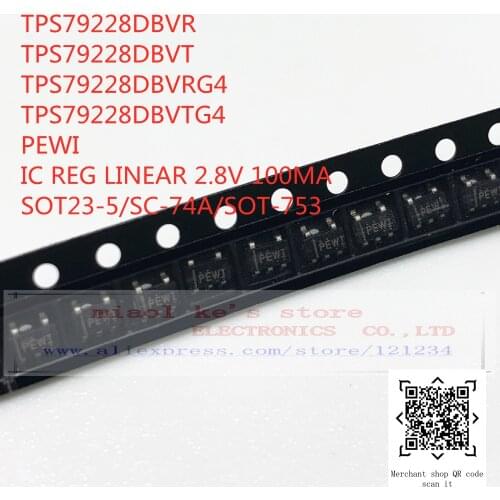 [10pcs] TPS79225DBVR TPS79228DBVR TPS79230DBVR TPS79225DBVT TPS79228DBVT TPS79230DBVT PEXI PEWI PEYI - IC REG LINEAR 100MA