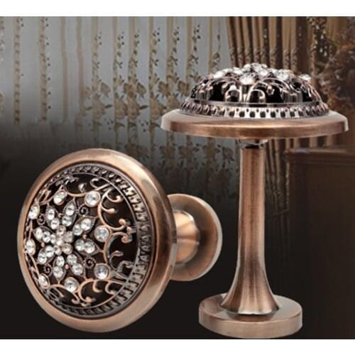 2Pcs Crystal Curtain Hooks Holdback Zinc Alloy Wall Hook Holder Hold Back Curtains Accessories Living Room Home Decoration