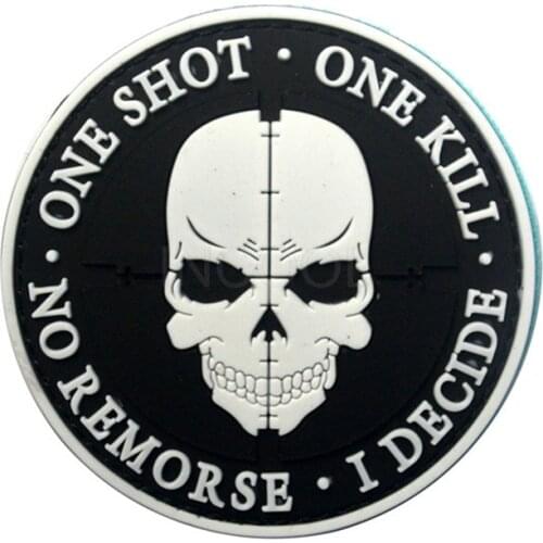 3D PVC Patch Skull Patch Tactical Emblem Badges Hook Rubber Patches For Jackets Jeans Backpack