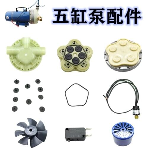 5G-210 five chamber diaphragm pump bypass version and pressure switch version wearing parts reapr kit hose fittings accessories