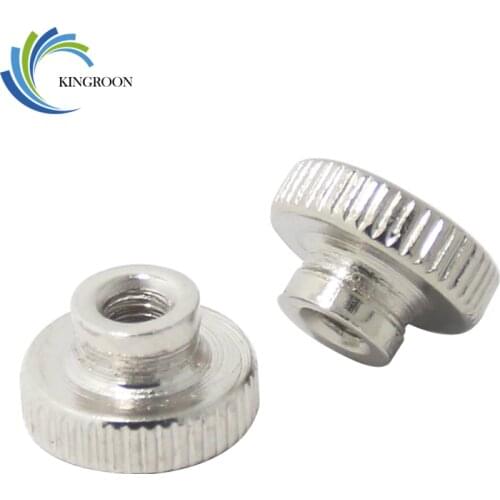 KINGROON 5pcs M3 Screw Nuts Heated Bed Nut 3D Printer Parts Stainless Steel Adjustment Screw Nut Components Accessoriess