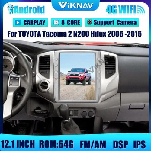 12.1 inch Android car radio With screen For TOYOTA Tacoma 2 N200 Hilux 2005-2015 DVD multimedia GPS navigation auto stereo PX6
