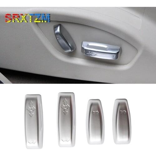 SRXTZM Car Auto Cover Styling For Volvo Xc60 Xc70 V40 V60 S40 S60 C30 ABS Chrome Car Seat Adjustment Switch Button Knob Cap Trim
