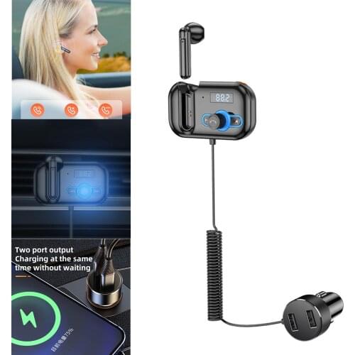 Bluetooth Car Charger FM Transmitter Wireless Hands-free MP3 Music Player with Digital Display Dual USB Port