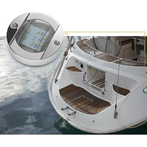 White LED Stern Lights 12V Round Wide luminous angle 12V-24V DC 6 LED Cockpit Light