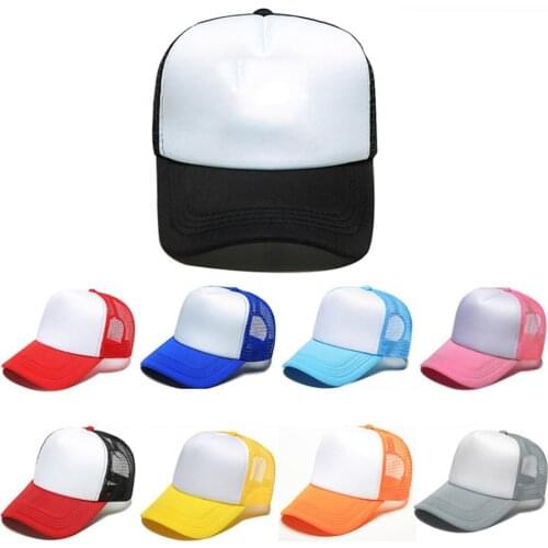 1pcs Baseball Adjustable Advertising cap Fashionable Customized Sponge Baseball Caps Net Summer Grid Breathable Hats Candy Color