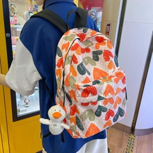 Graffiti letters large-capacity backpack ins style fresh and sweet soft girl Japanese college style high school school bag ita