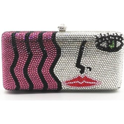 XIYUAN Brand Full Diamonds Metal Clutches Purse Evening Bags Clutches Women ClutchParty Purse Luxury Ladies Banquet Ball Handbag