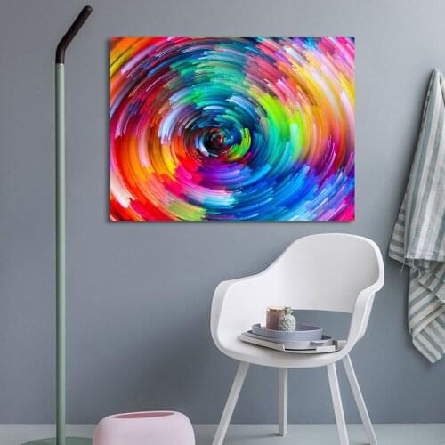 CHENFART Modern Art Colorful Cloud Abstract Pictures Canvas Painting Wall Art For Living Room Decor Home