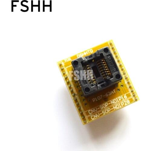 CNV-SOP-NDIP16 Programmer Adapter SOP16 to DIP16 IC test socket Apply to SOP14 SOP8(150mil)