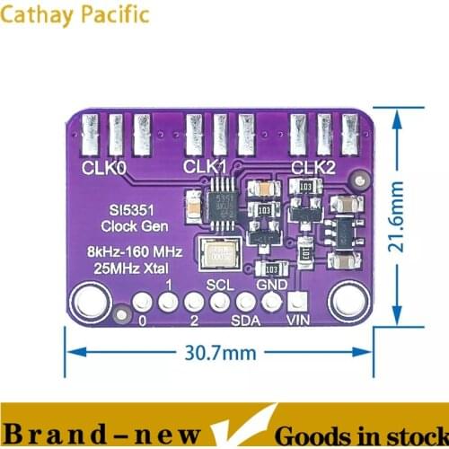 DC 3V-5V 5351 Si5351A Si5351 I2C Clock Generator Breakout Board Module Signal Generator Clock 8KHz-160MHz For Arduino