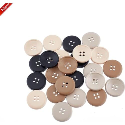 10pcs/Lot Diy Manualidades Clothing Decorative Spray Paint Coat Buttons Round 4 Hole Resin Sewing Button For Craft