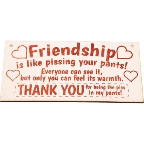 Friendship Sign Best Friend Plaque Gift Shabby Chic Heart & Thank You Hanging Gift Plaque Pendant Tags Decor