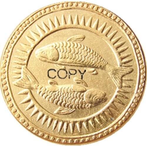 IN(25)1619-1624 India-British 1 Mohur Gold Plated Copy Coin