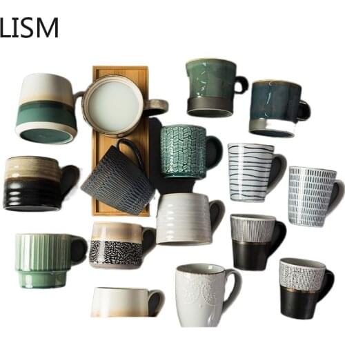 Retro Ceramic Coffee Mug Travel Free Shipping Handmade Cute Coffee Mugs Breakfast Milk Office Tea Cups Korea Water Bottle Hot