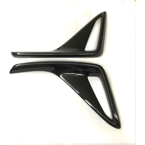 Car body ABS Chrome/Carbon fiber cover trim back tail rear fog light lamp frame stick part 2pcs For TOYOTA C-HR CHR 2017 2018