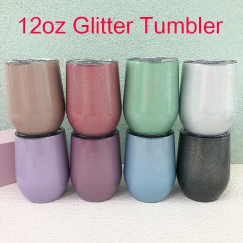 Egg Shaped Wine Tumbler 12oz Shinning Beer Cup Kids Water Cups Coffee Milk Mug With Sealed Lids Christmas Gift For Friends