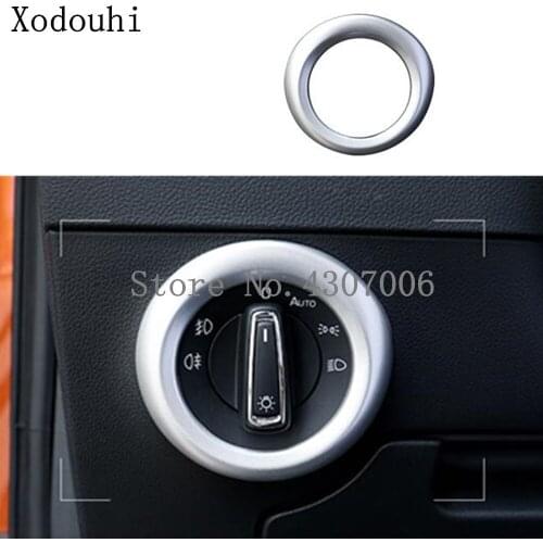 Car Stick Cover Front Headlight Light Switch Button Inner Trim Frame Lamp Panel 1pcs For Skoda Karoq 2017 2018 2019 2020