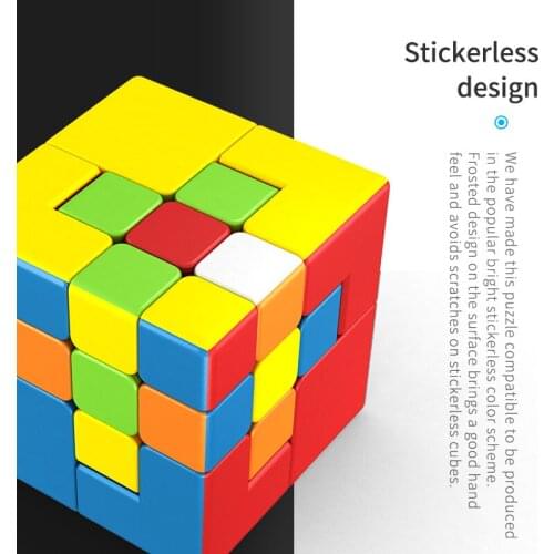 MoYu Meilong Puppet I II 2x2 3x3 Cube In Cube Stickerless Bandaged Magic Puzzle Cube Educational Toys For Children