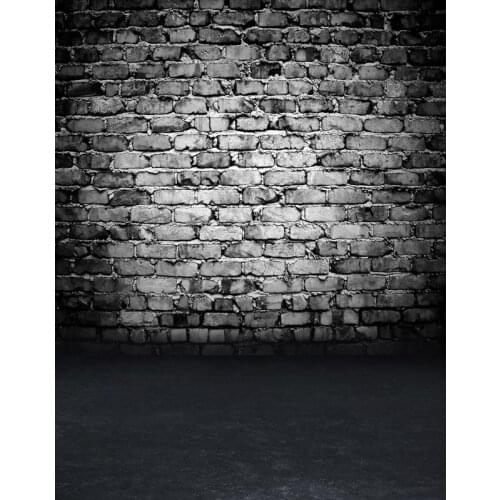 LIFE MAGIC BOX Photo Backdrop Dark Grey Brick Wall Black And White Vinyl Background S-2579
