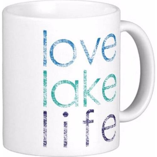 Love Lake Life White Coffee Mugs Tea Mug Customize Gift By LVSURE Ceramic Mug Travel Coffee Mugs