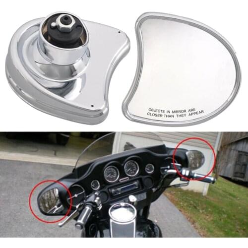 Motorcycle Chome Fairing Mount Rearview Mirror 10mm for Electra Street Glide 1996-2013