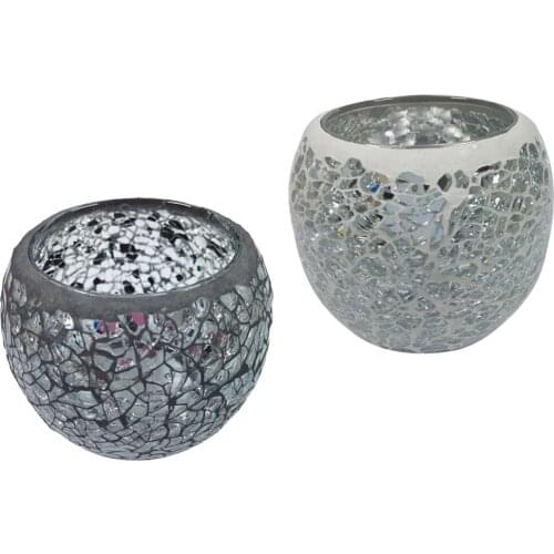 Set Mosaic Glass Candle Holder Tealight Votive Holder For Wedding Decor D+H