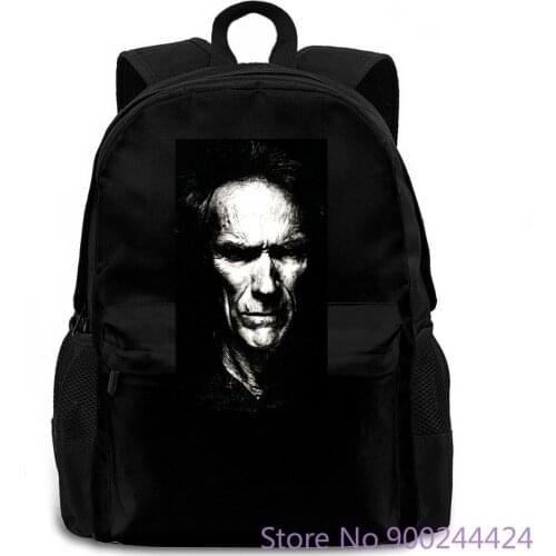Clint Eastwood New Black or Dark Grey To co Blondie women men backpack laptop travel school adult student