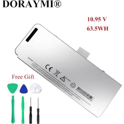 New A1278 A1280 Laptop Battery for Apple MacBook 13" MB466 MB466LL/A MB771 MB771LLA 2008 Version Bateria Aluminum 6 Cells