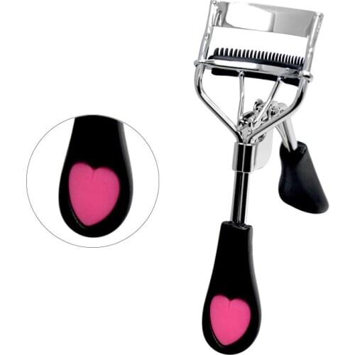 1pc Women Lady Professional Eyelash Curler With Comb Supplementer Clip Nature Curl Eye Lash Eyelash Tweezers