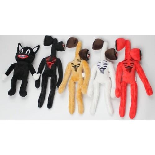 30/40cm Anime Siren Head Plush Toy Cartoon Sirenhead Stuffed Animals Doll Horror Black Cat Peluches Toys for Kids Christmas Gift