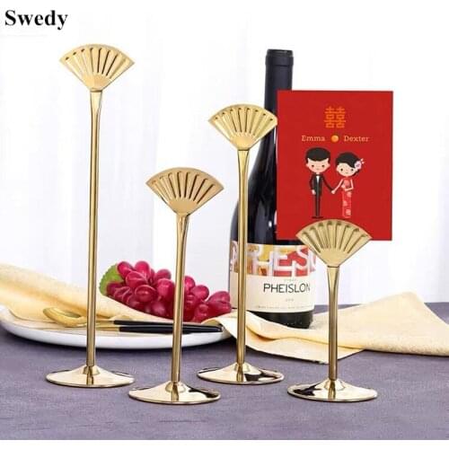 Stainless Steel Wedding Table Name Card Clamp Stand Restaurant Table Number Seat Label Holder Desk Sign Picture Photo Clip Rack
