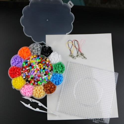 PUPUKOU Beads 5mm Hama Beads Fuse Beads 2100Pcs Jigsaw Handmaking Puzzle Educational DIY Kids Toys