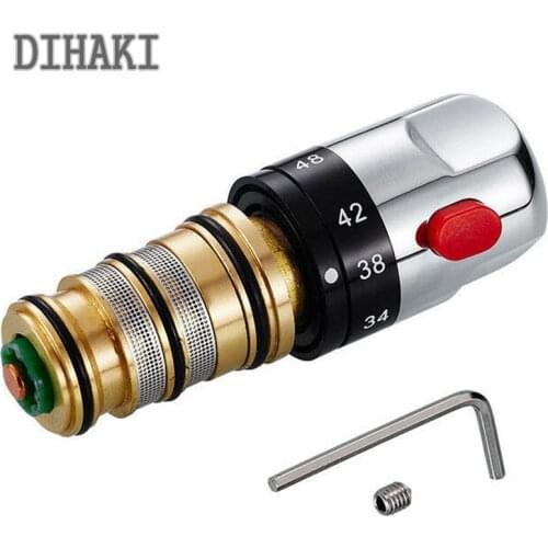 Brass Thermostatic Mixing Valve Temperature Control Ceramic Valve For Solar Water Heater Valve Parts Ceramic Cartridge Shower
