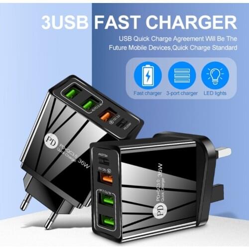 USB Wall Charger 36W (Quick Charge 2.0 Compatible) Powerport+ 1 Quick Charge, Pd for any Smartphone, Great Performance