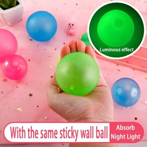 Luminous Balls Ceiling Adhesive Suction Stick Wall Popular Decompression Toys Light Balls