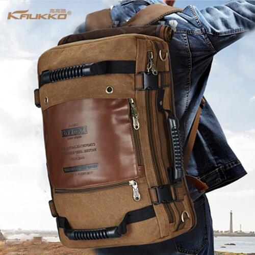 Versatile Bags Multifunctional Laptop Bag Men Vintag Canvas Backpack Huge Travel School Shoulder Computer Backpack Functional