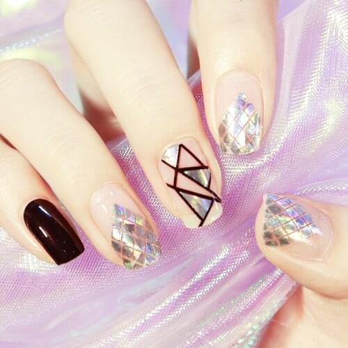 20PCS/Set Magic Prism Nail sticker Full waterproof Non-toxic Nail Art Water Decals Nails Transfer Stickers Decoration Tools