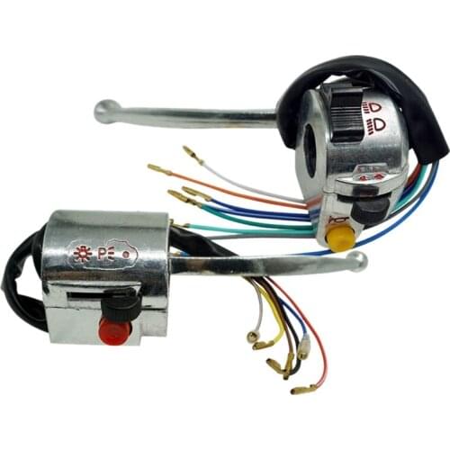 7/8 Inch 22mm Motorcycle Handlebar Switch Assembly Horn High/Low Beam Turn Signal Switch Control for Jialing JH70 JH90